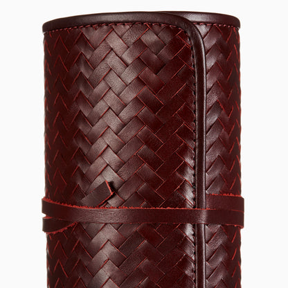 Herringbone Techroll Bordeaux Red Mobile Phone Accessories Kit Power Bank 3